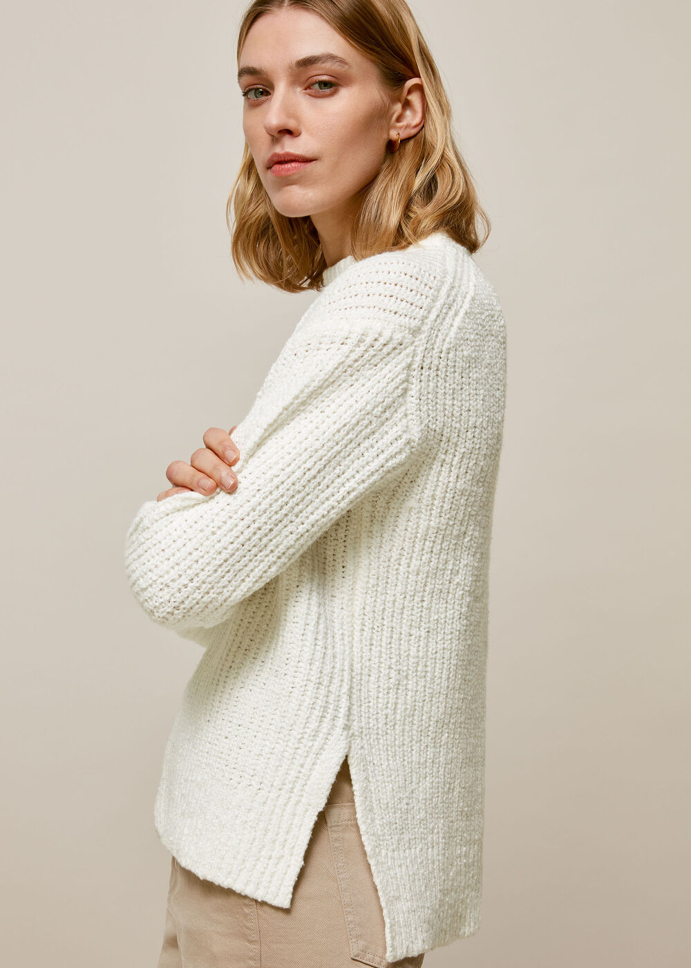 Madeline Textured Knit Ivory