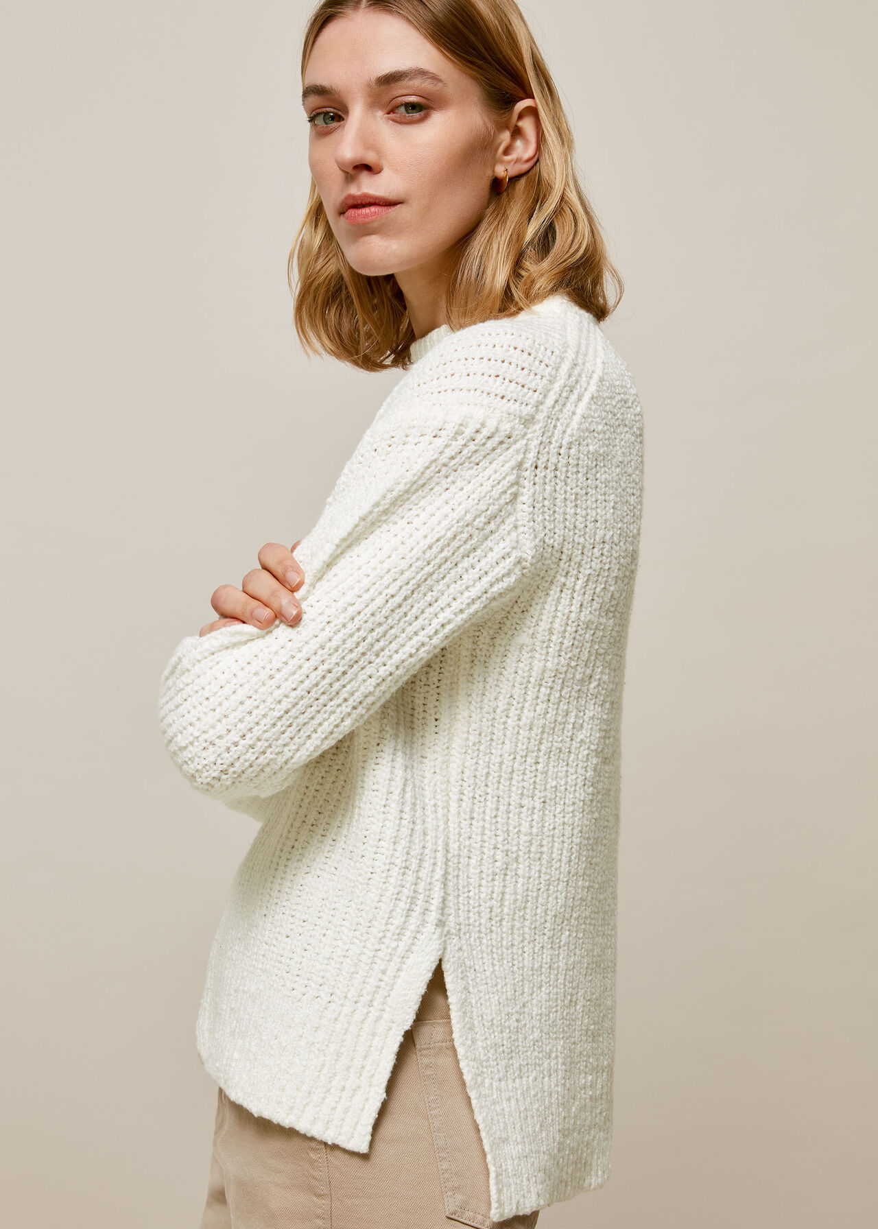 Madeline Textured Knit Ivory