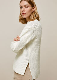 Madeline Textured Knit Ivory