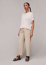 Button Back Linen Tee