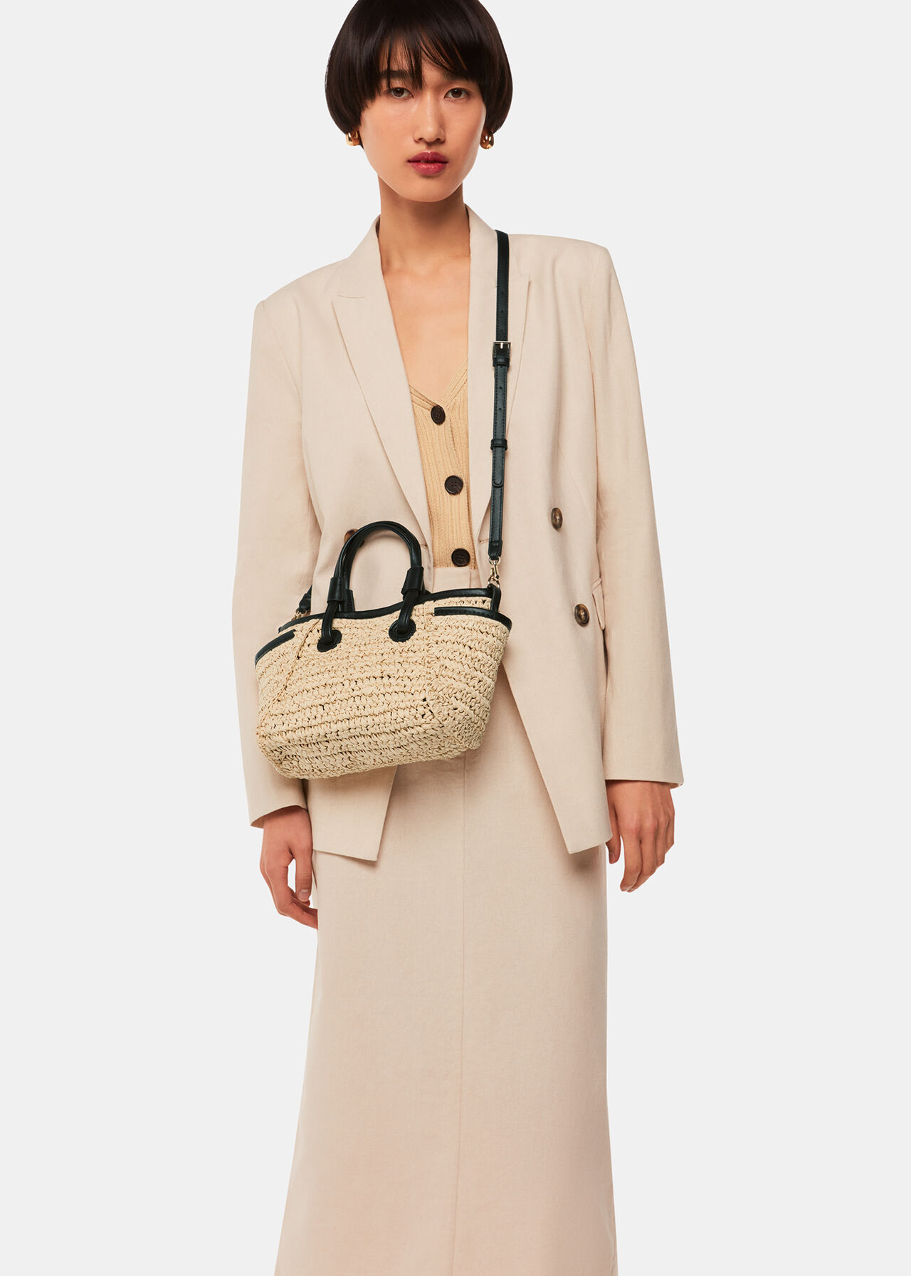 Aylin Mini Straw Tote Bag
