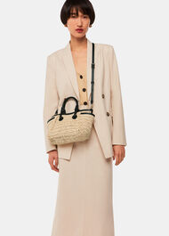 Aylin Mini Straw Tote Bag