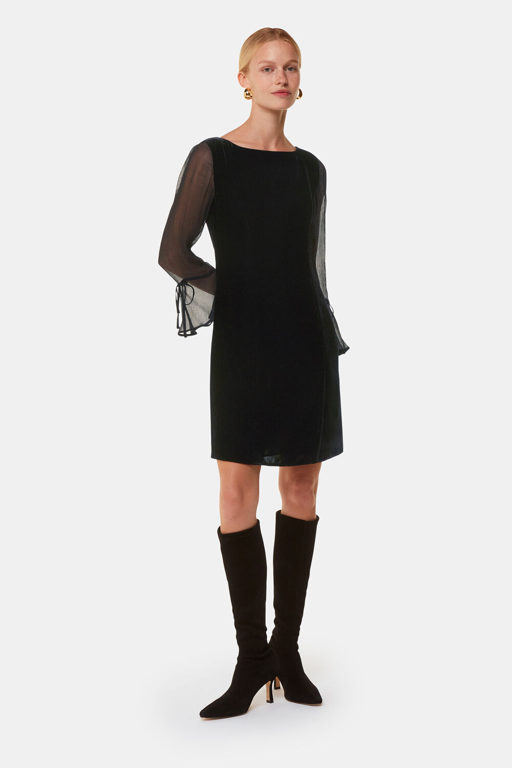Black Myla Velvet Mini Dress