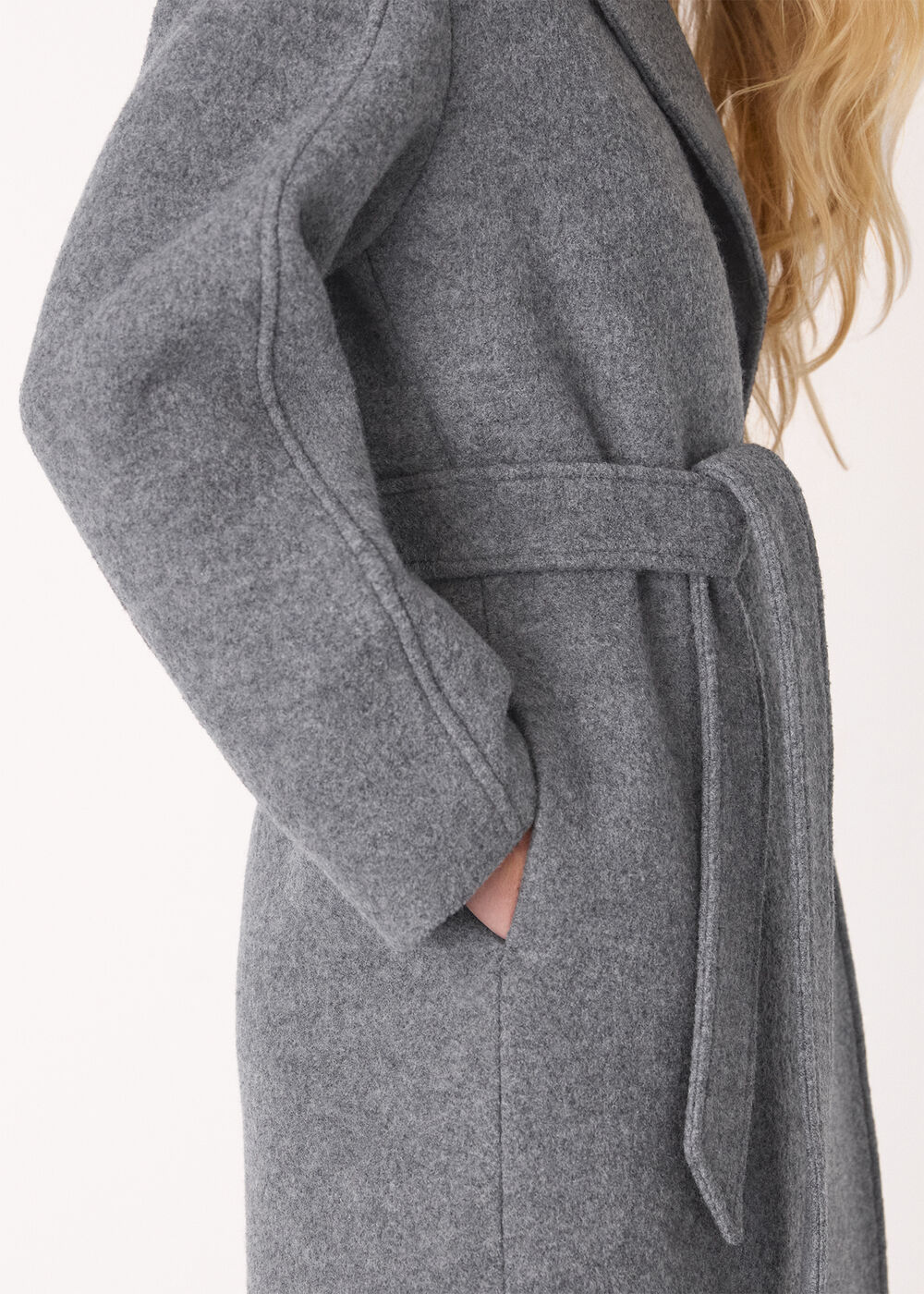 Long Belted Wool Coat