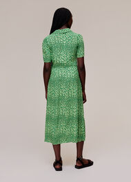 Leopard Petals Midi Dress