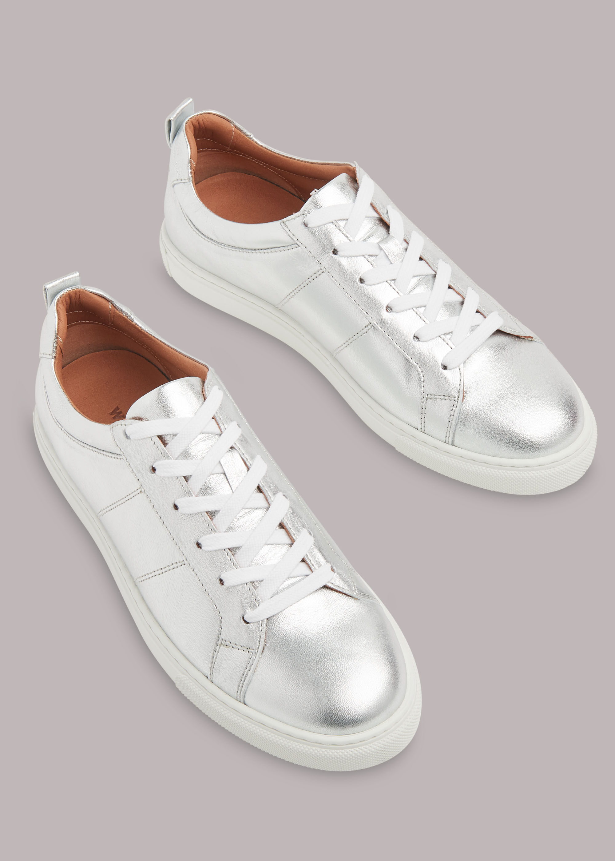 Silver Koki Lace Up Trainer WHISTLES