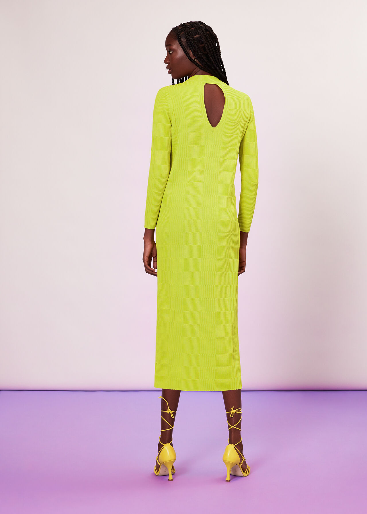 Mixed Rib Knit Dress