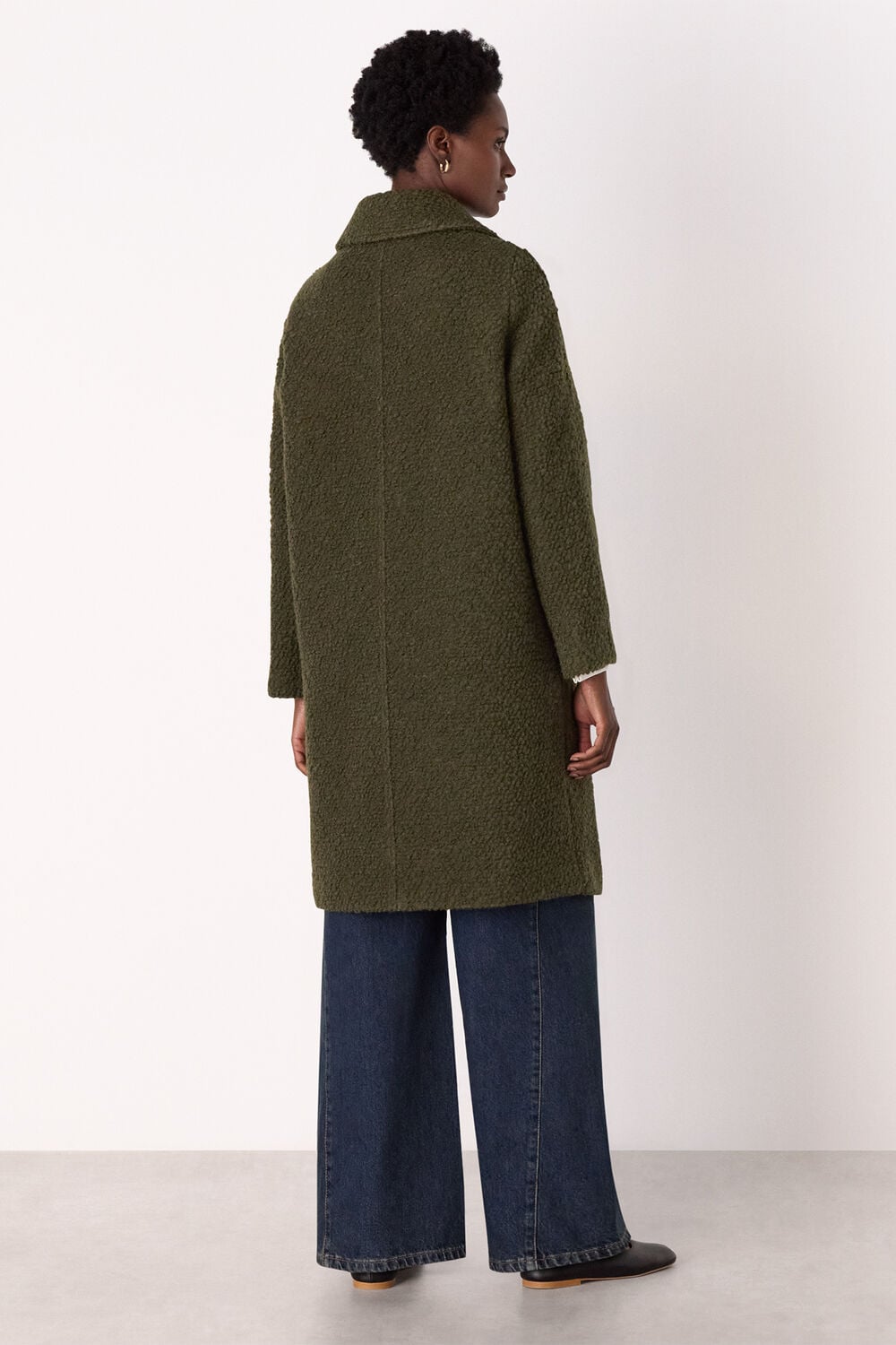 Khaki Romy Boucle Coat