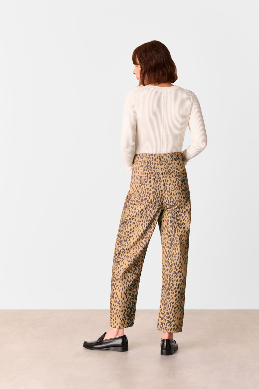 Animal Spot Barrel Leg Jean