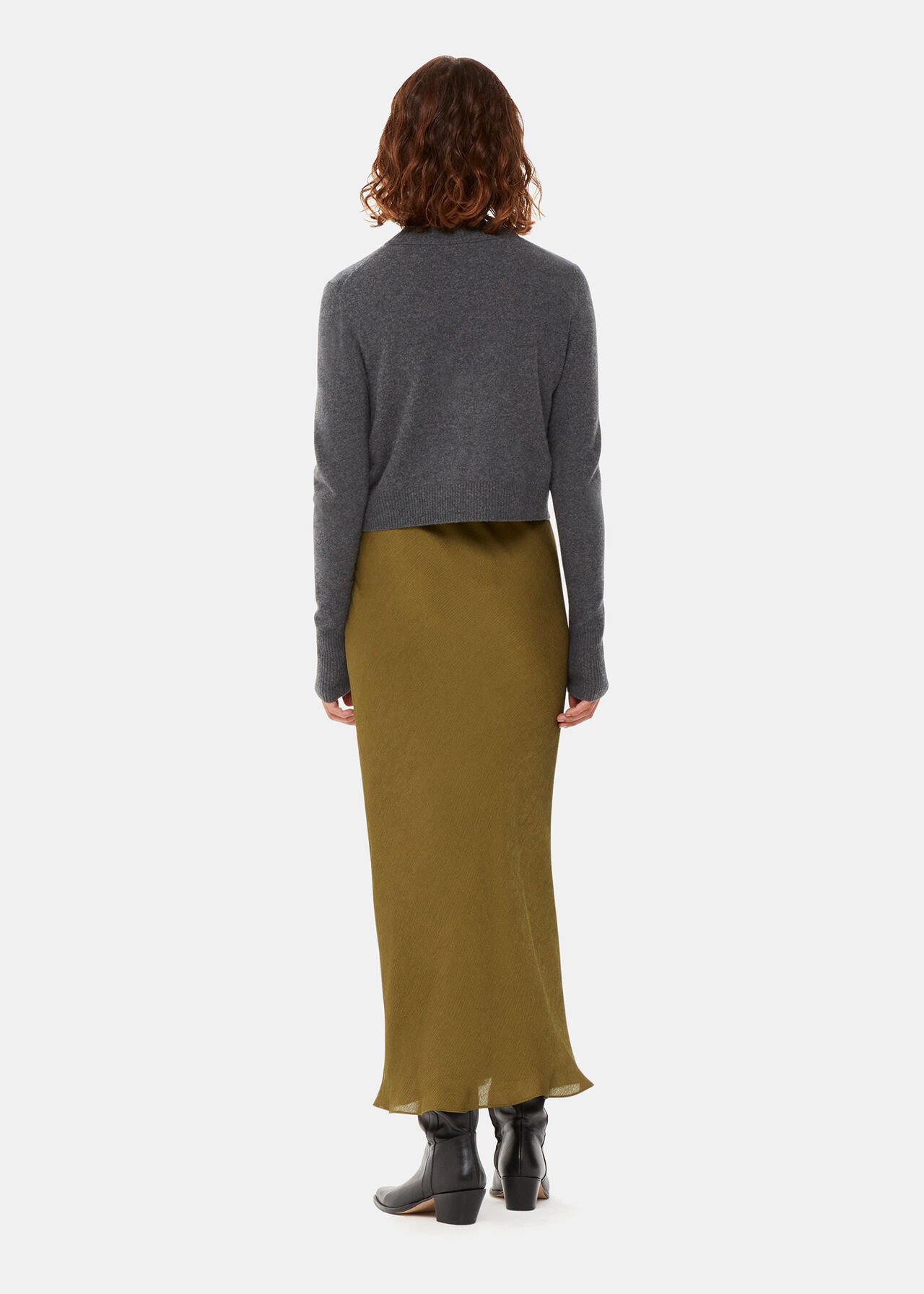 Satin Bias Cut Skirt