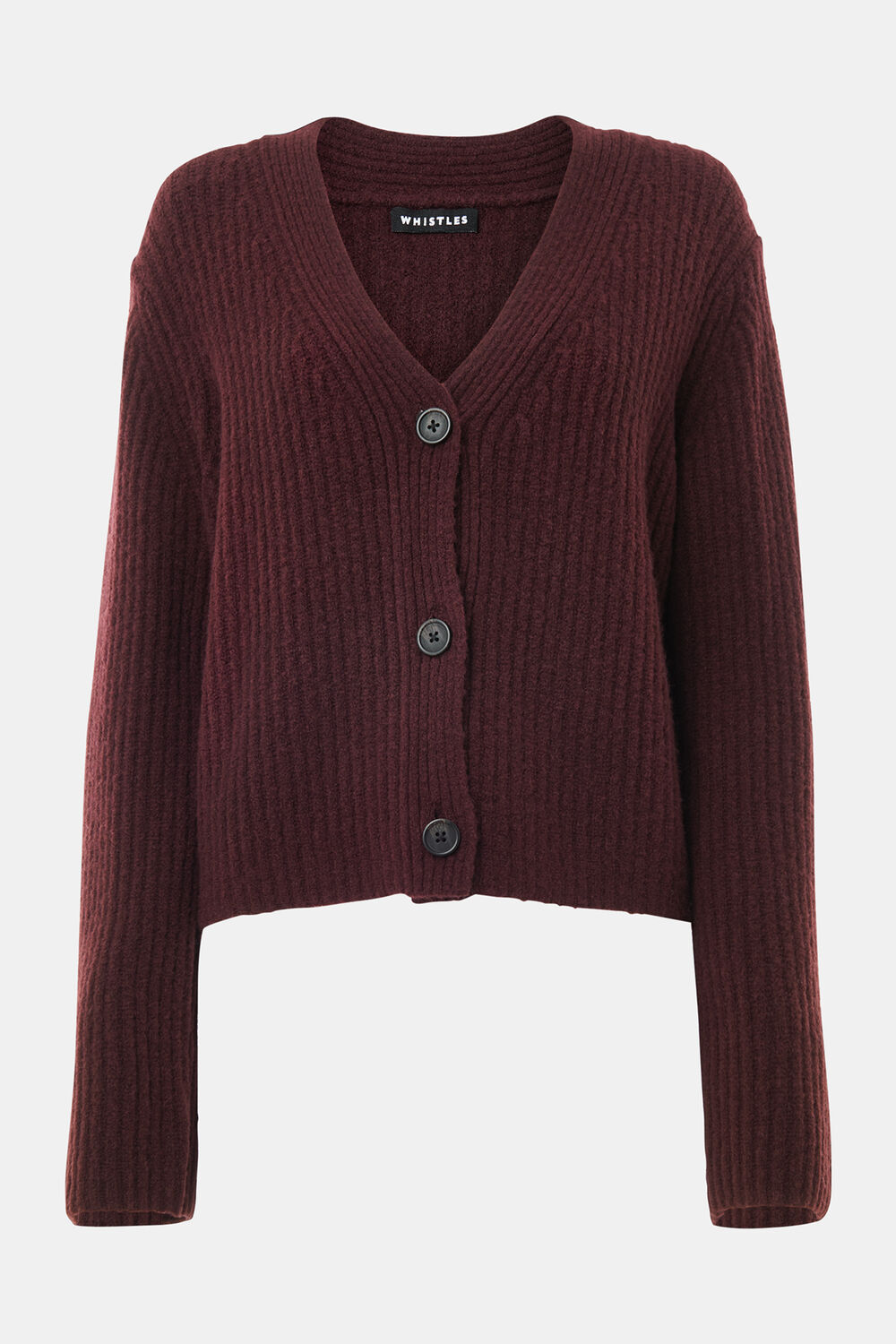 Wool Mix Rib Cardigan