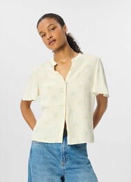 Floral Button Front Shirt