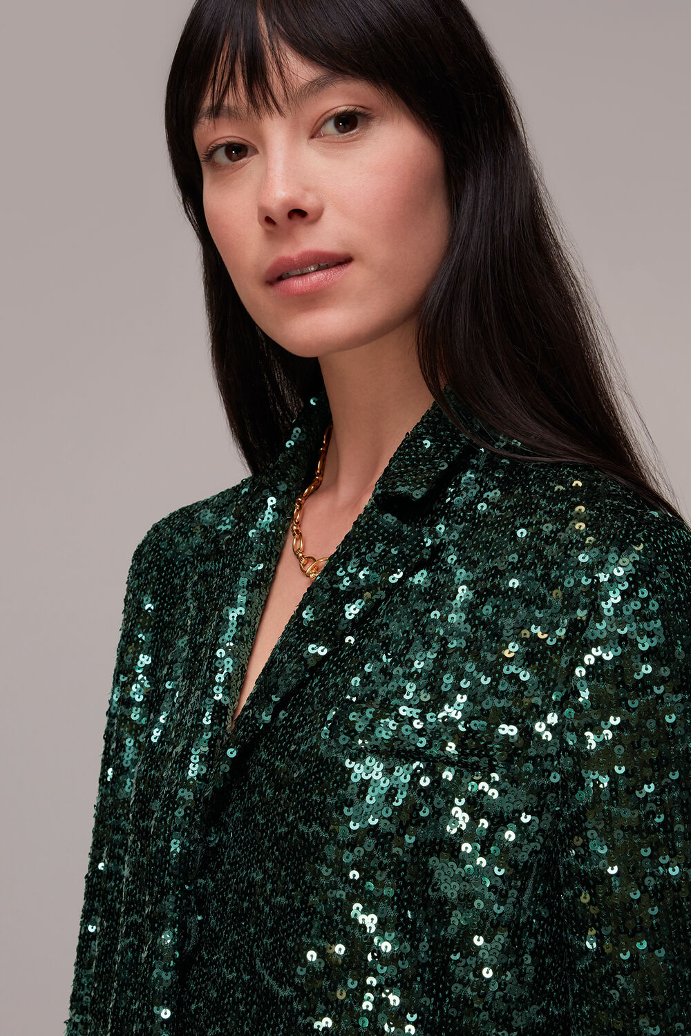 Sequin Single Breasted Blazer