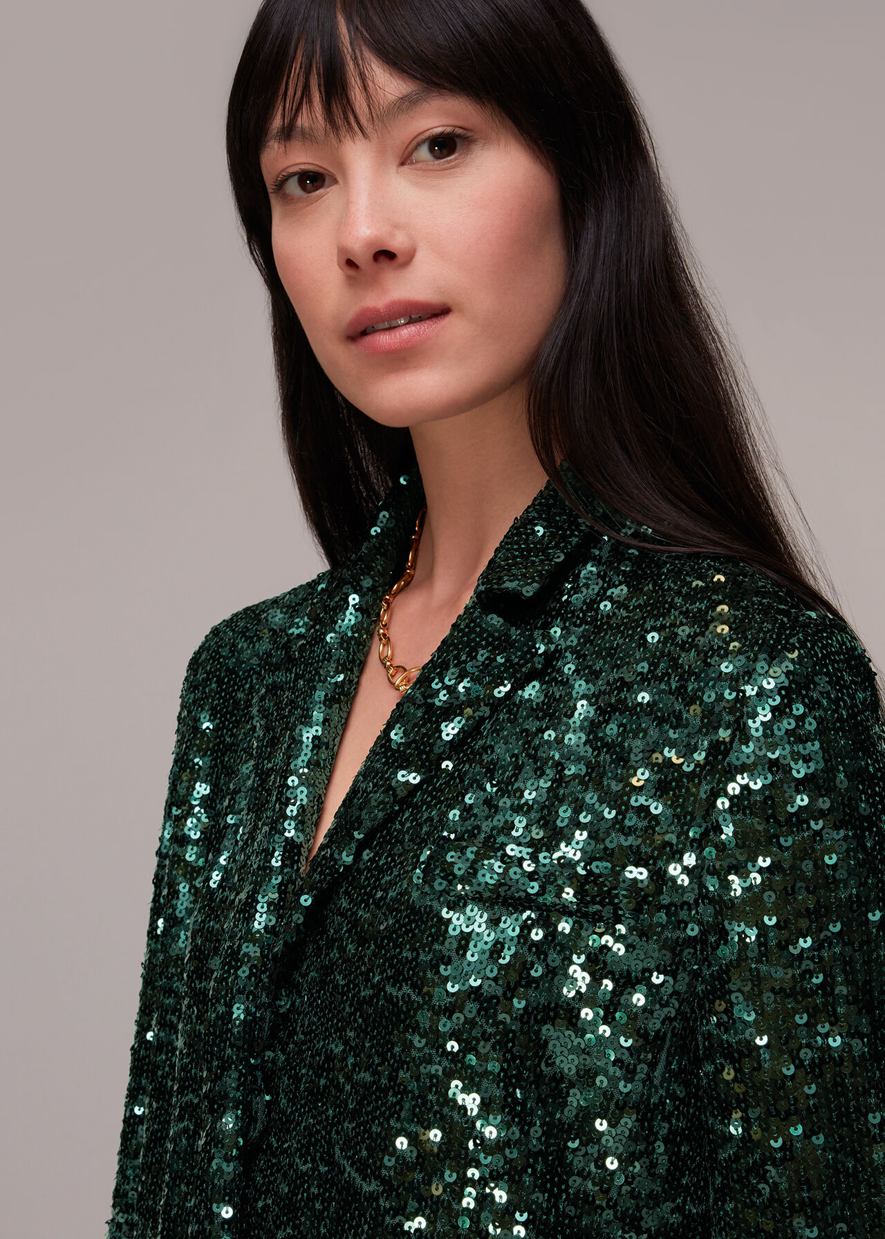 Sequin Single Breasted Blazer