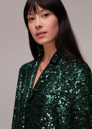 Sequin Single Breasted Blazer