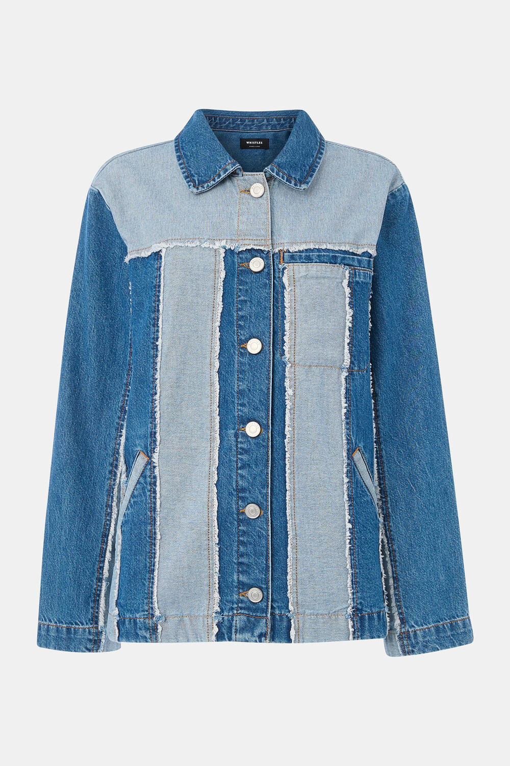 Denim Vertical Stripe Jacket
