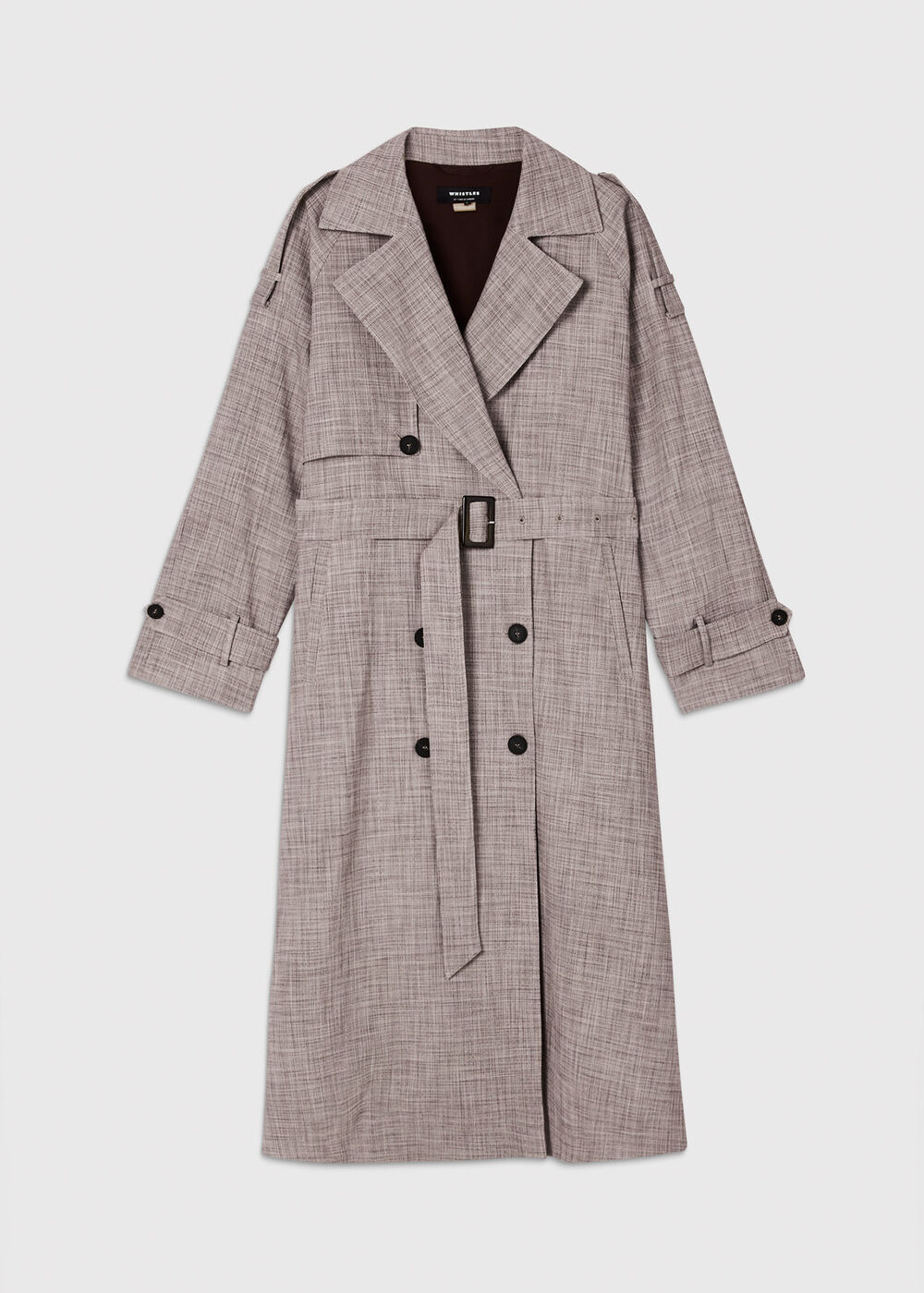 Checked Trench Coat