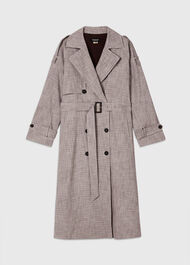 Checked Trench Coat