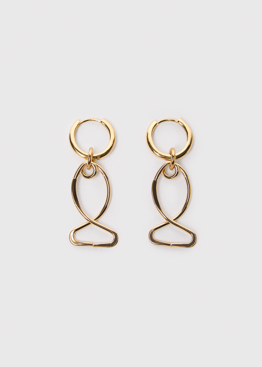 Fish Outline Hoop Earring