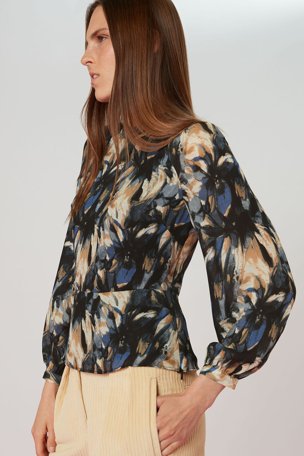Storm Floral Silk Blouse