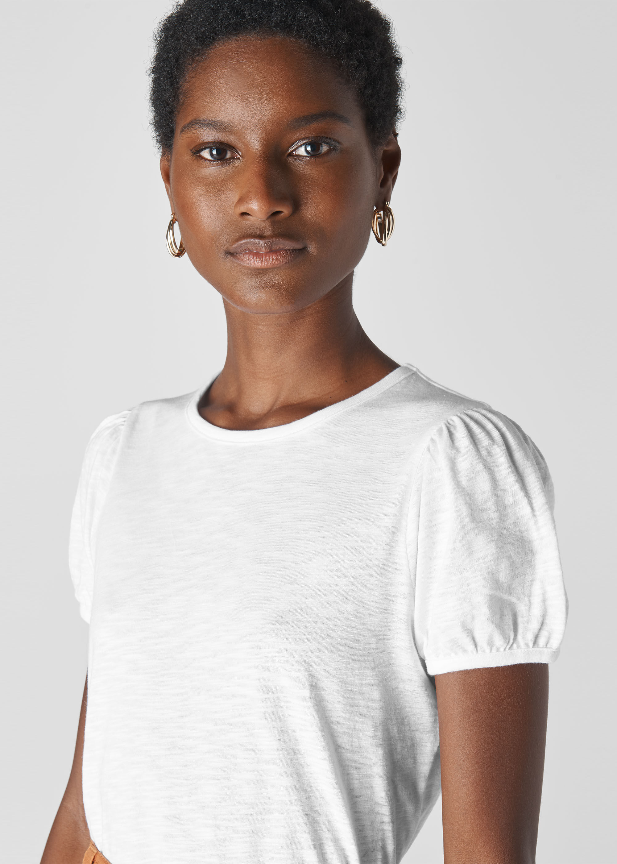 Puff shoulder t shirt clearance