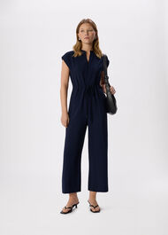 Petite Sleeveless Drawstring Jumpsuit