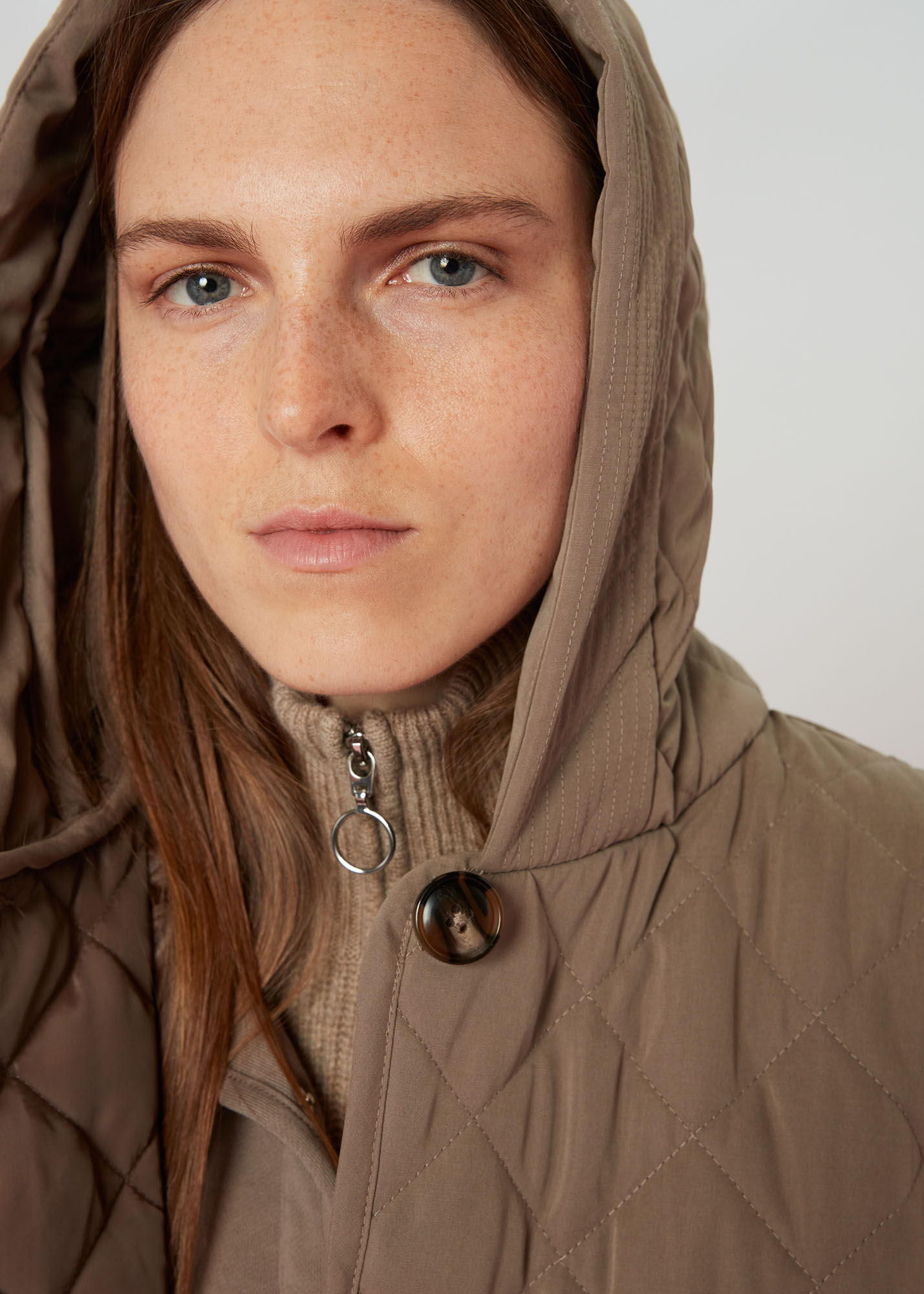 Taupe Quilted Cape | WHISTLES | Whistles UK |