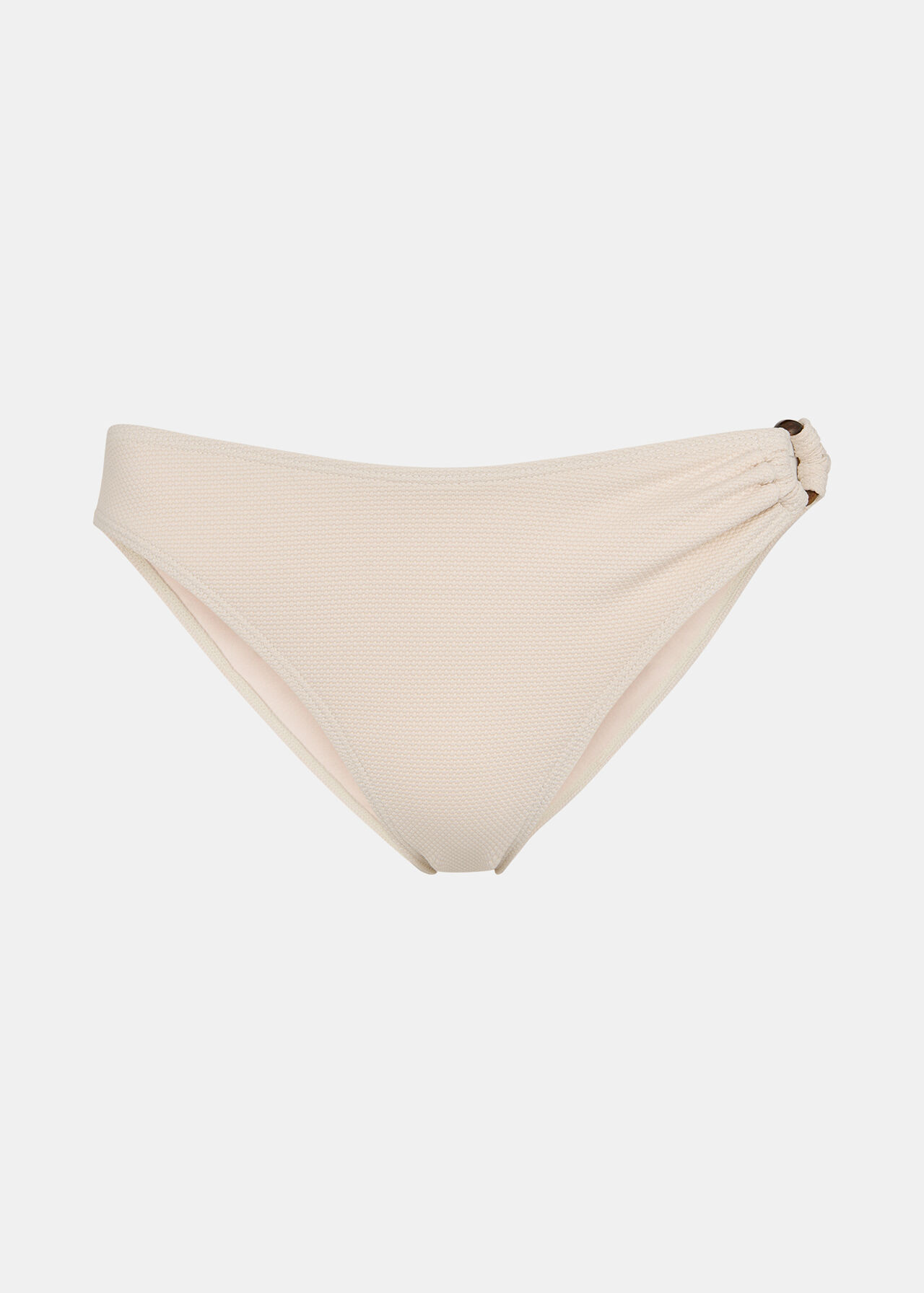 Ivory Ring Detail Bikini Bottom