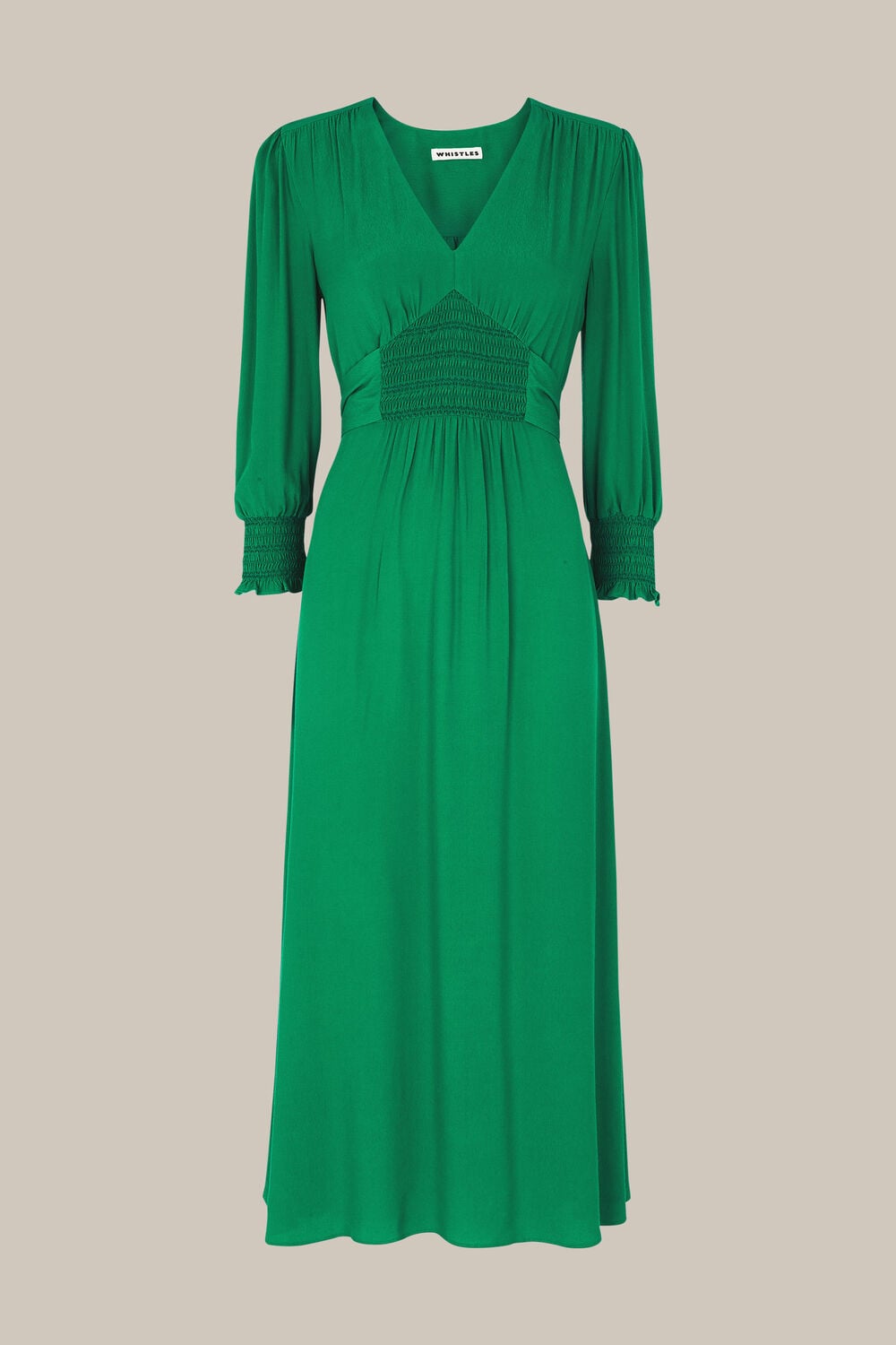 Zenna Shirred Waist Dress Green