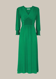 Zenna Shirred Waist Dress Green