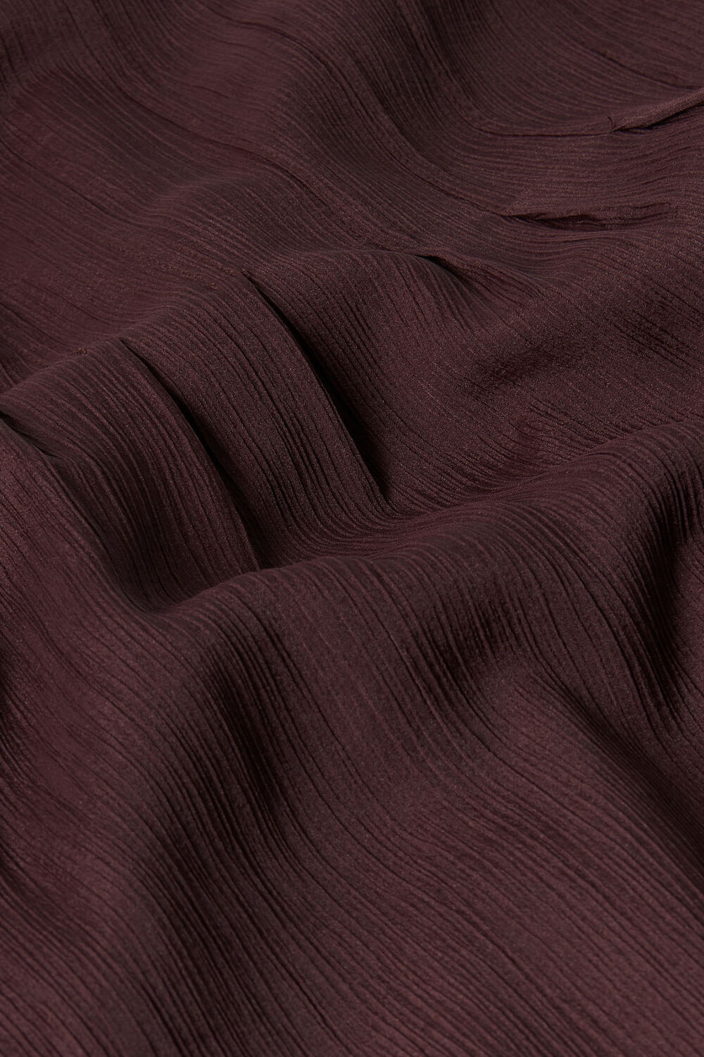 Brown Seamed Detail Textured Dress