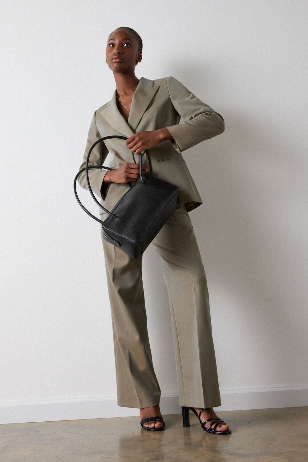 Black Leather Bowling Bag