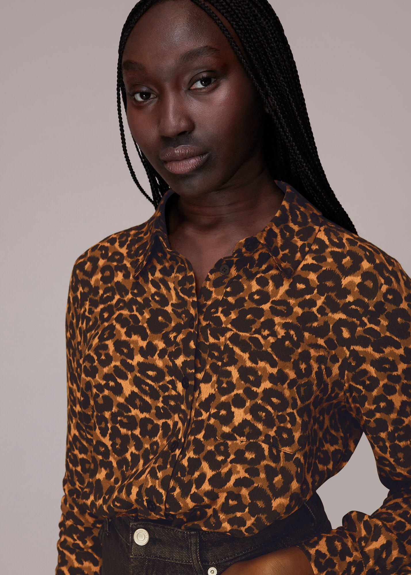 Leopard print tops for women sales