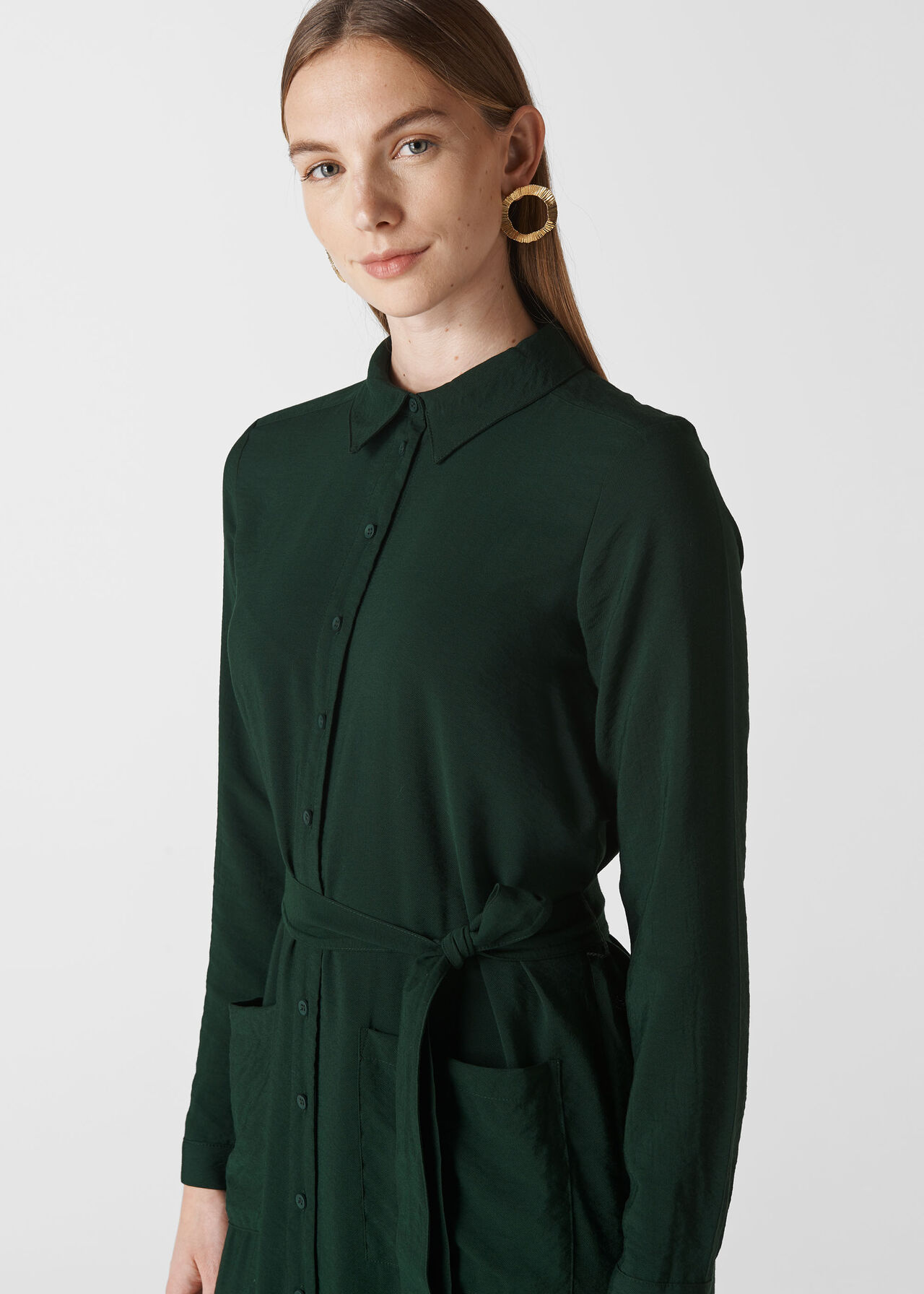 Montana Shirt Dress Dark Green