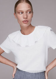 Frill Neck Collar Tee