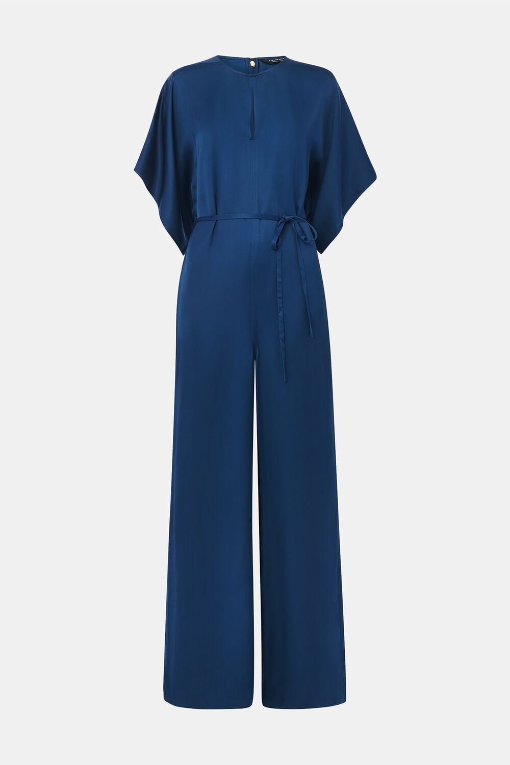 Satin Short Sleeve Jumpsuit