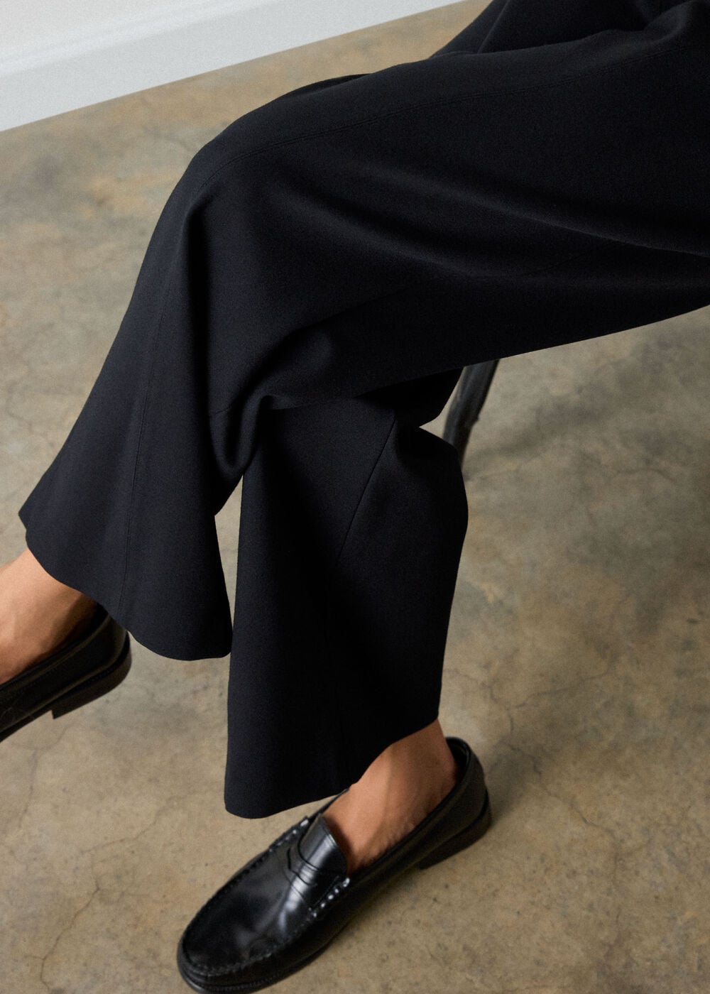 Black Petite Camilla Wide Leg Trouser