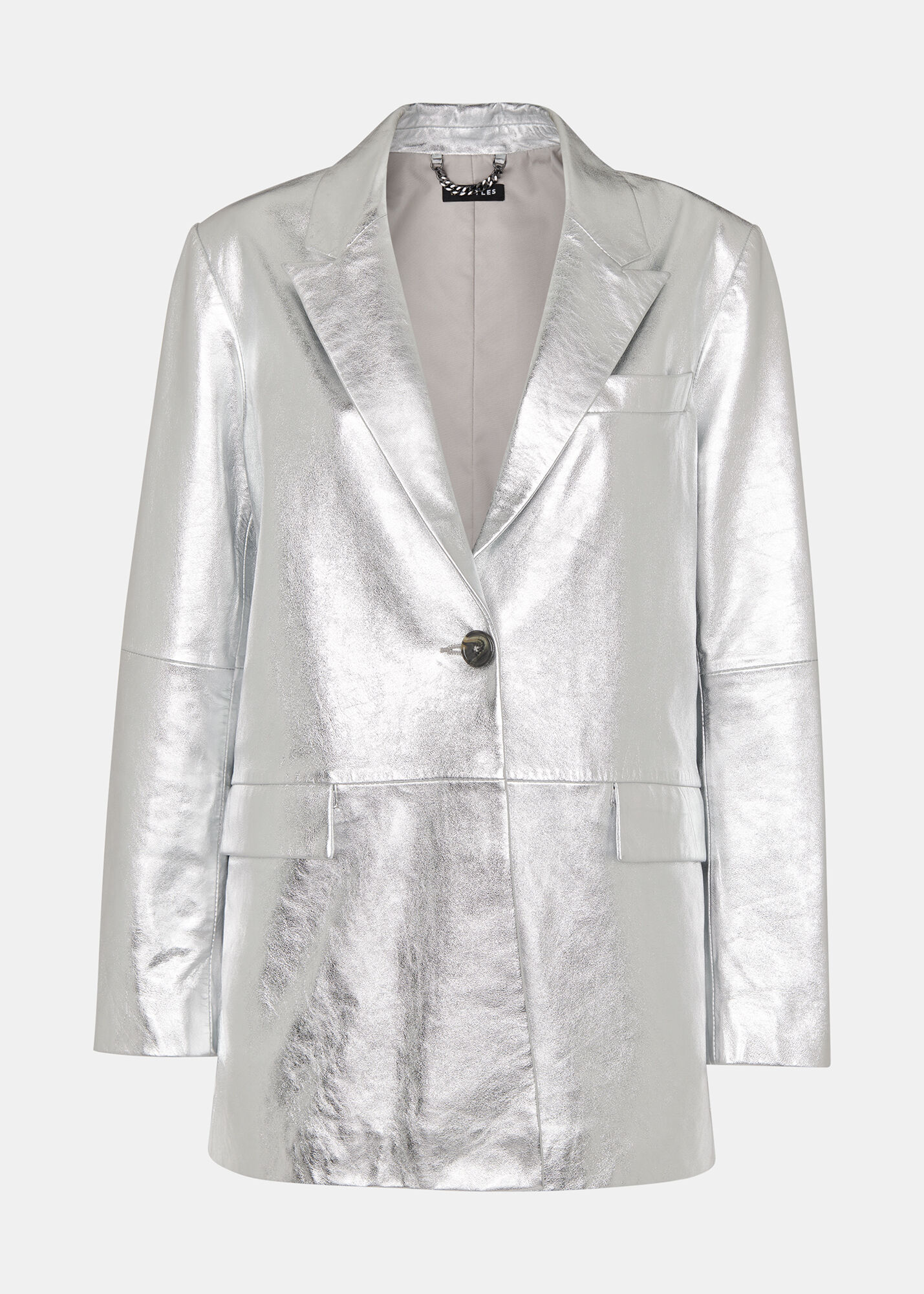 Silver Cosmo Leather Blazer WHISTLES Whistles UK