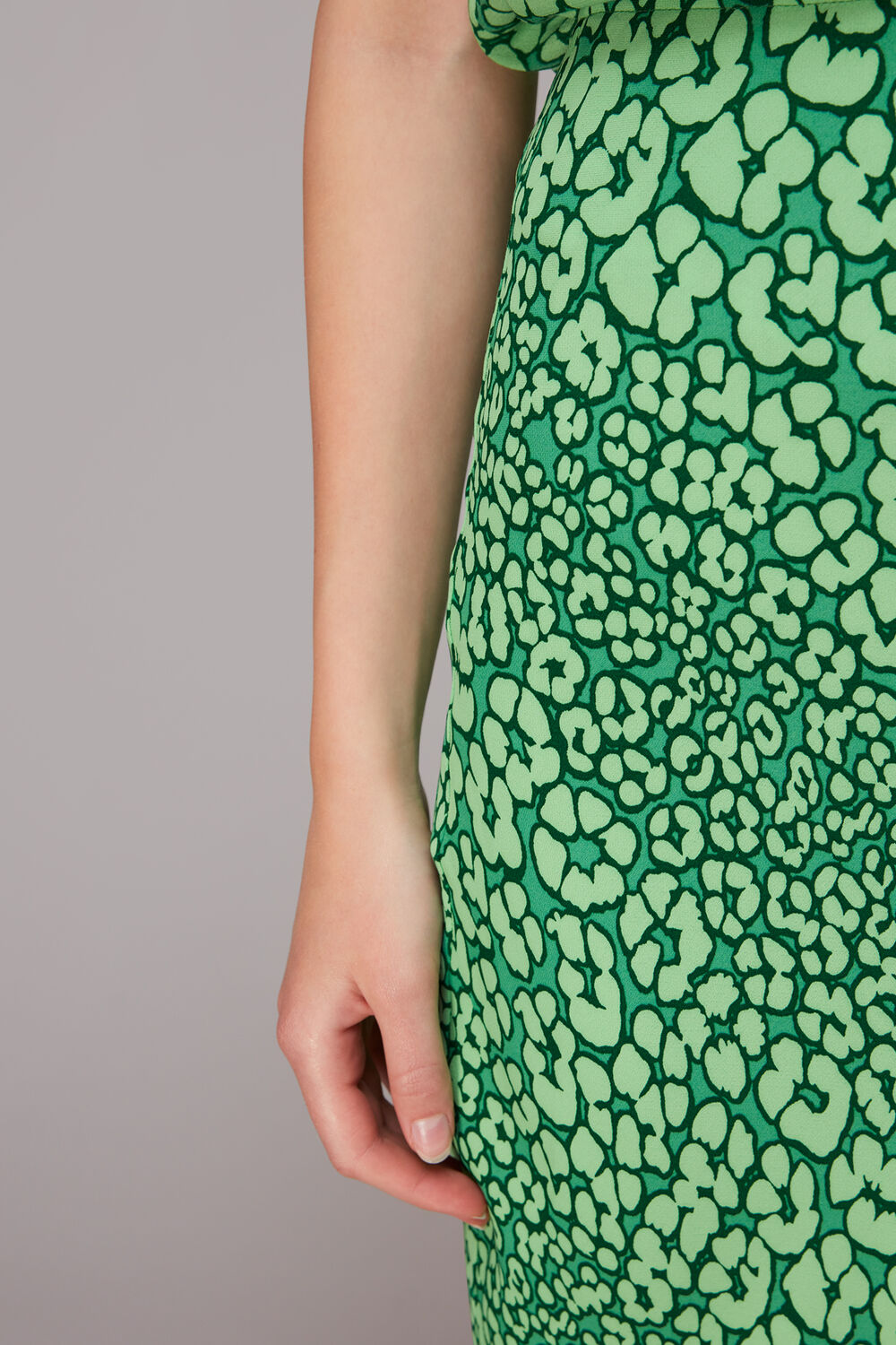 Leopard Petals Bias Cut Skirt