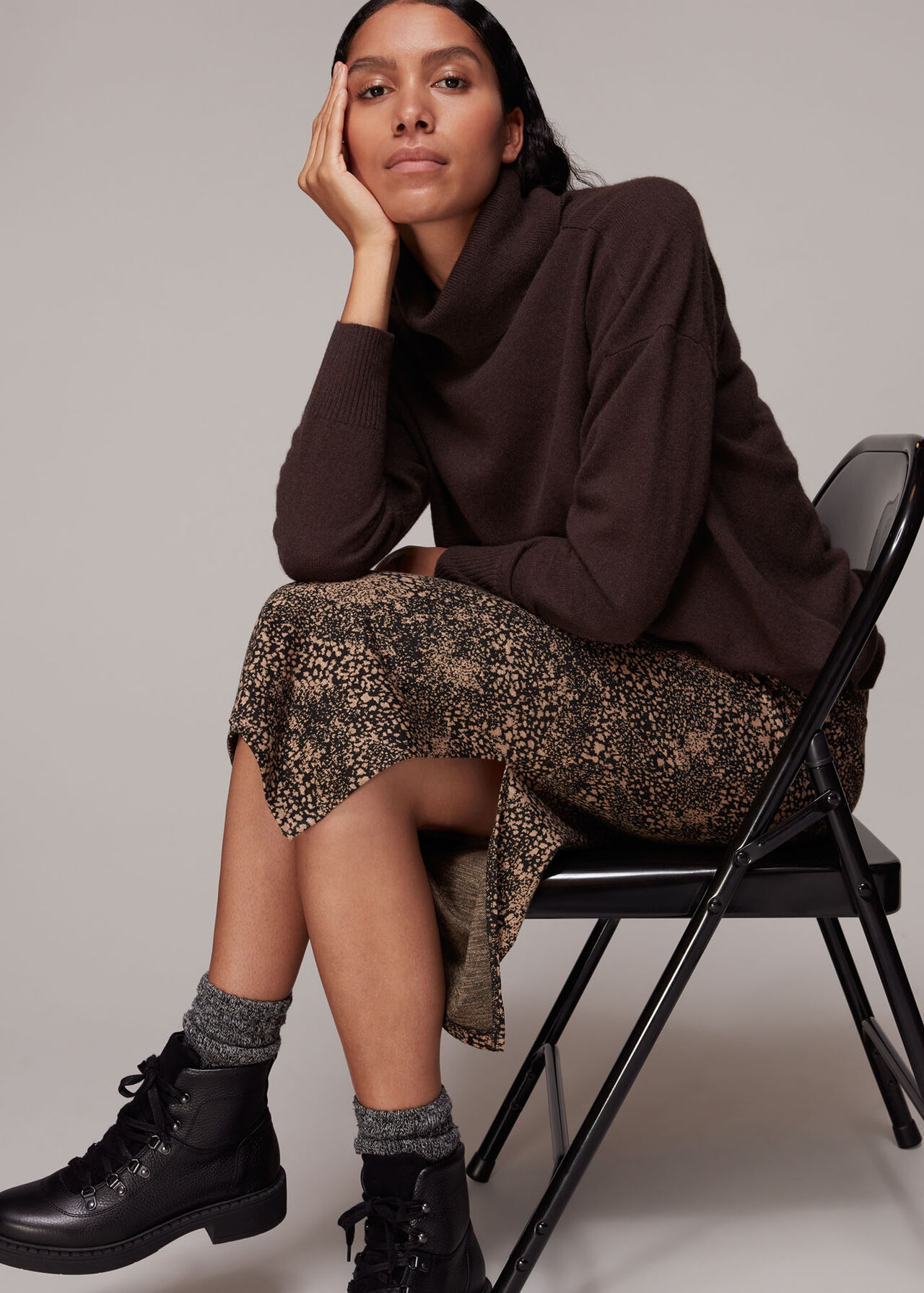 Jacquard Leopard Tube Skirt
