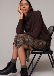 Jacquard Leopard Tube Skirt