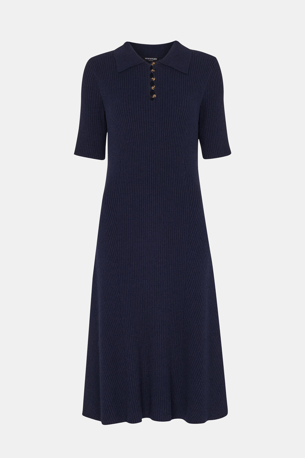 Petite Knitted Ribbed Midi Dress