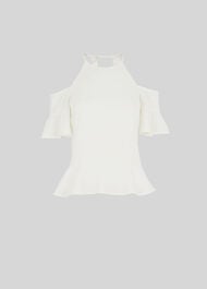 Adele Cold Shoulder Top Ivory