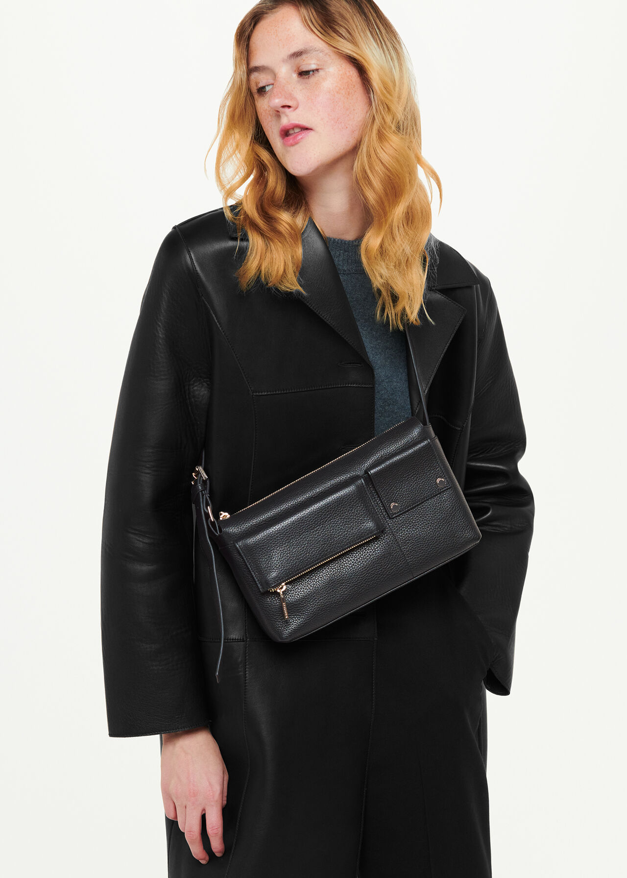 Black Tilda Pocket Detail Bag | WHISTLES