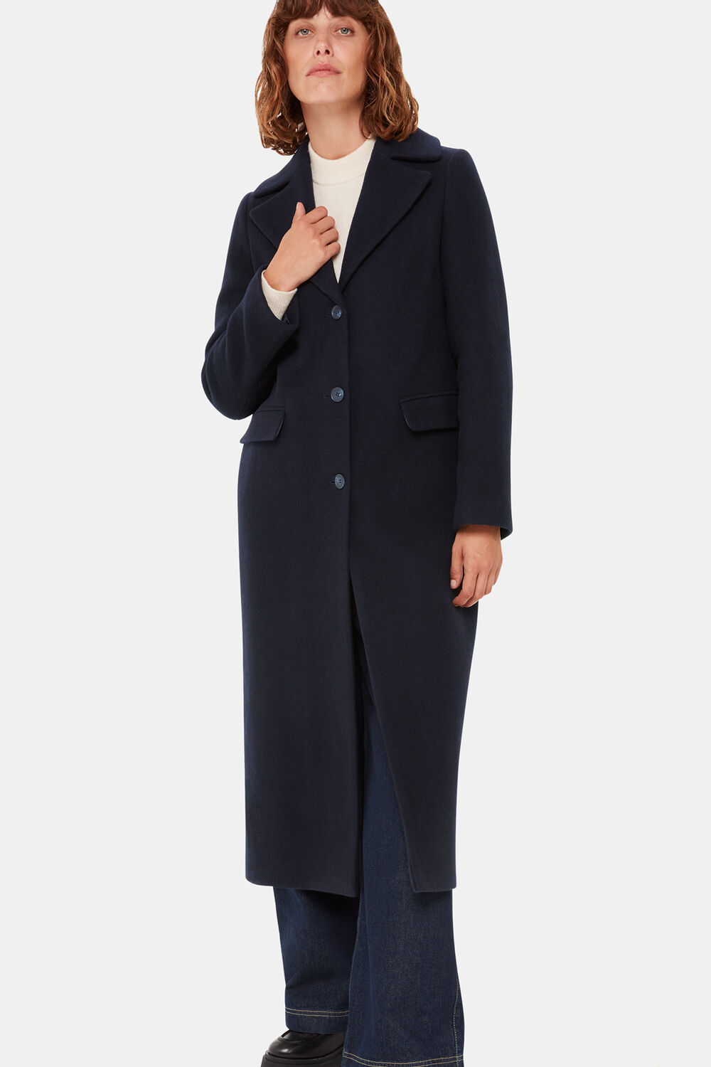 Navy Amalia Longline Coat