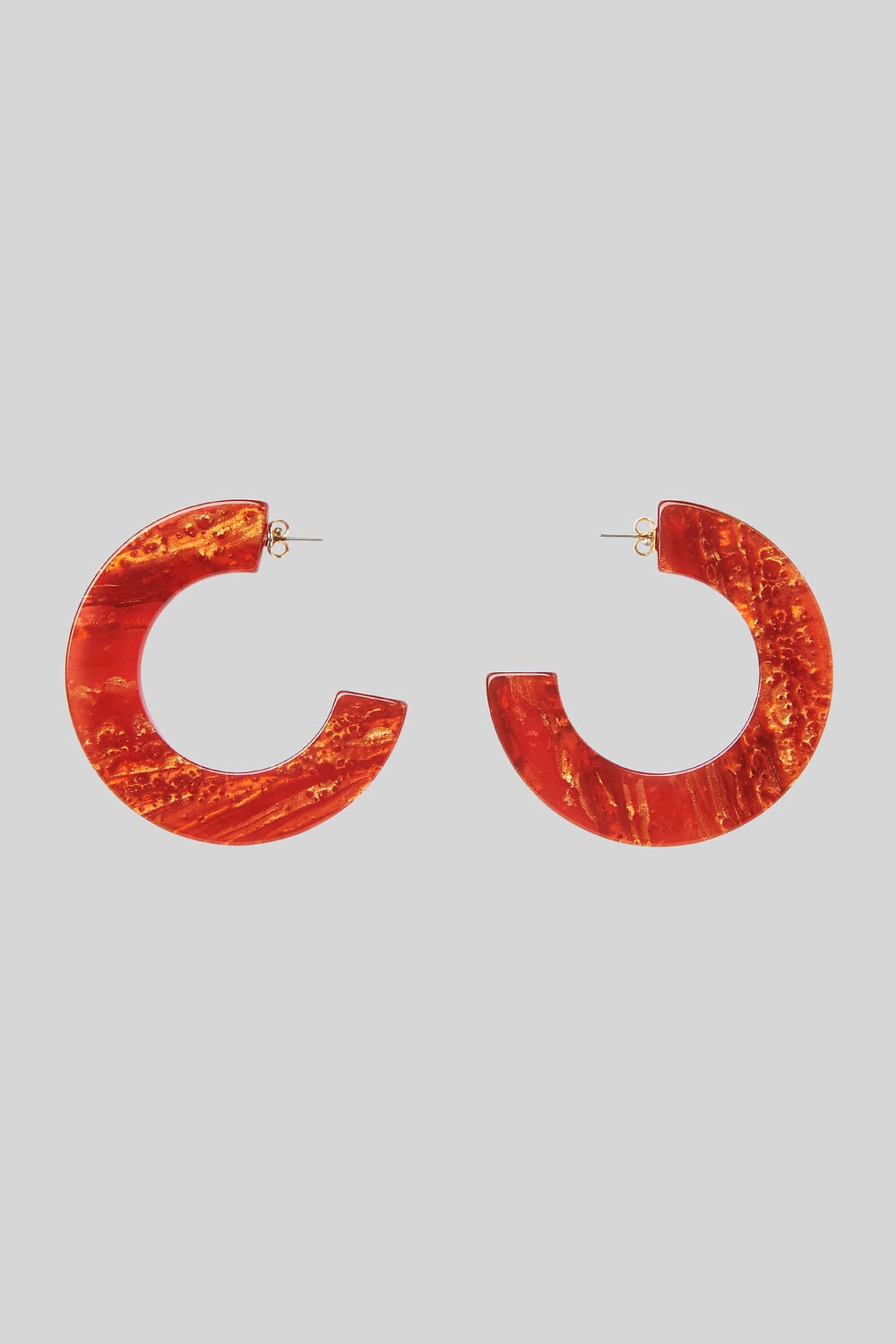 Statement Resin Hoop Red