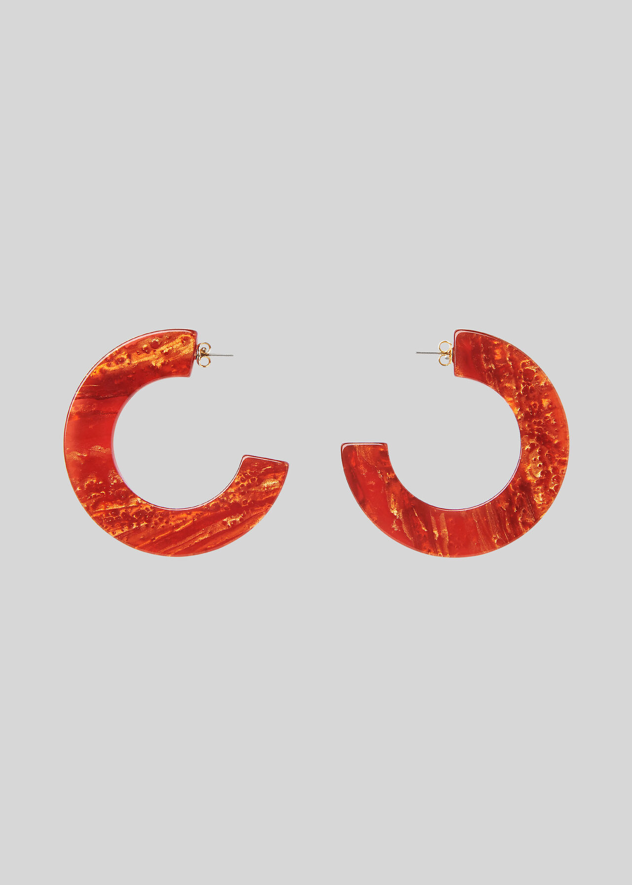 Statement Resin Hoop Red