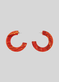 Statement Resin Hoop Red