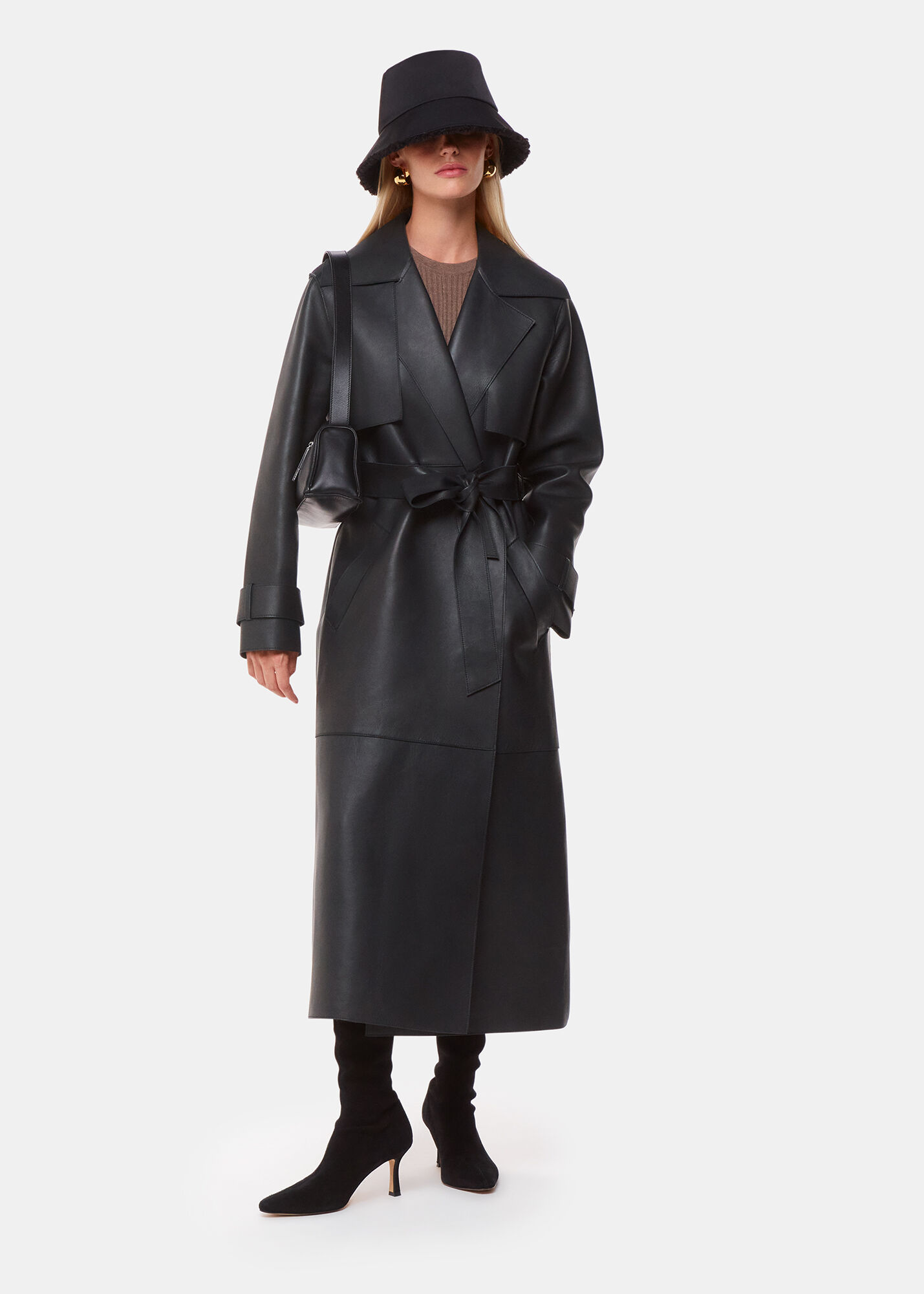 Whistles check trench coat cheap