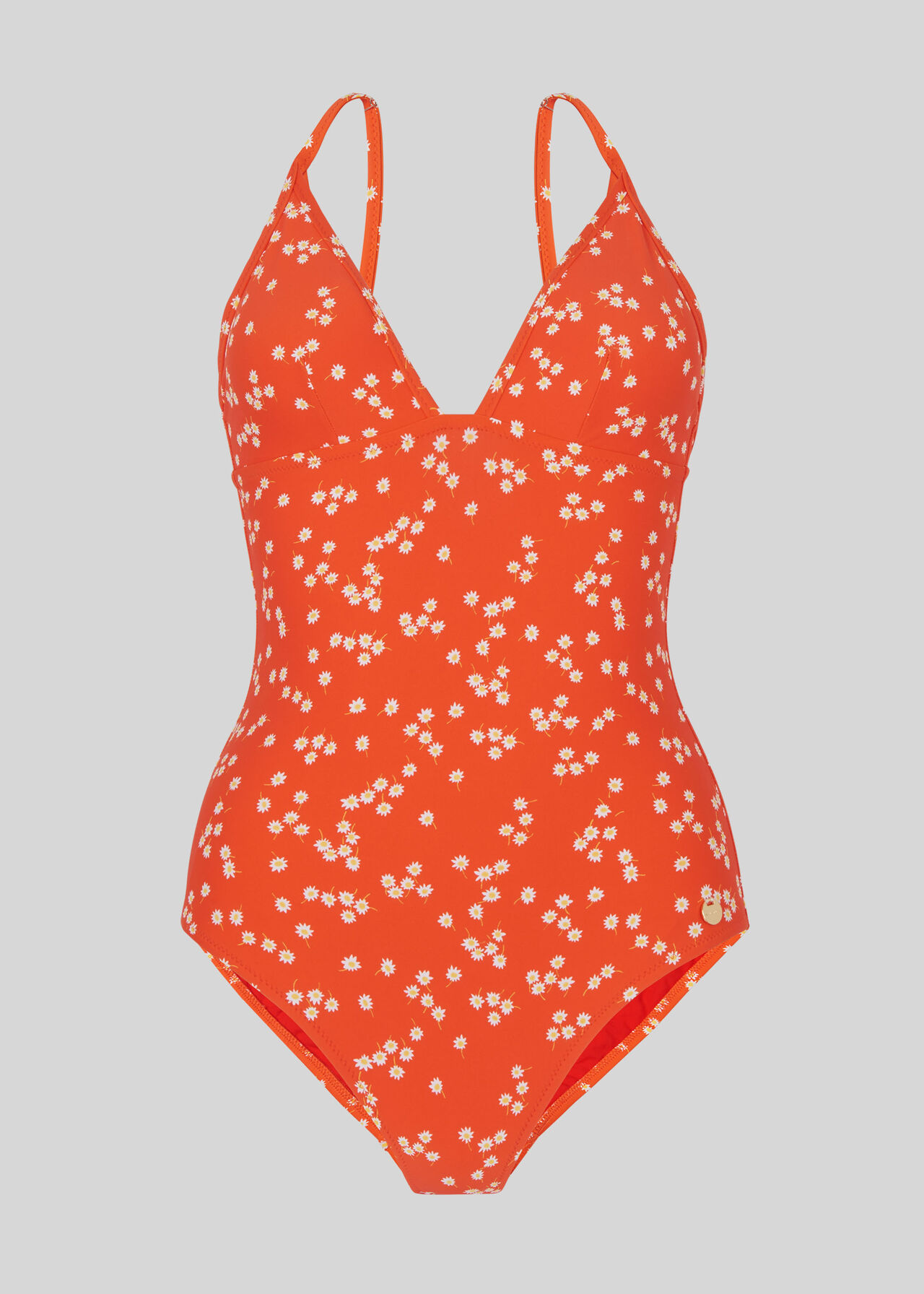 Daisy Print Swimsuit Red/Multi